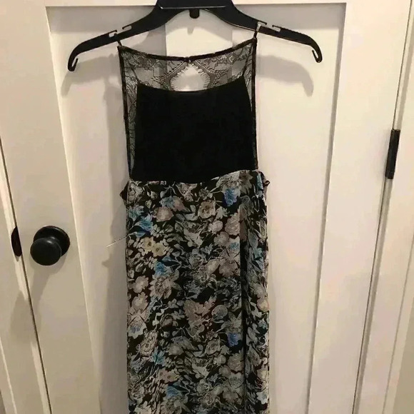 NWT! Kensie Floral Lace Inset Dress L - Picture 5 of 5